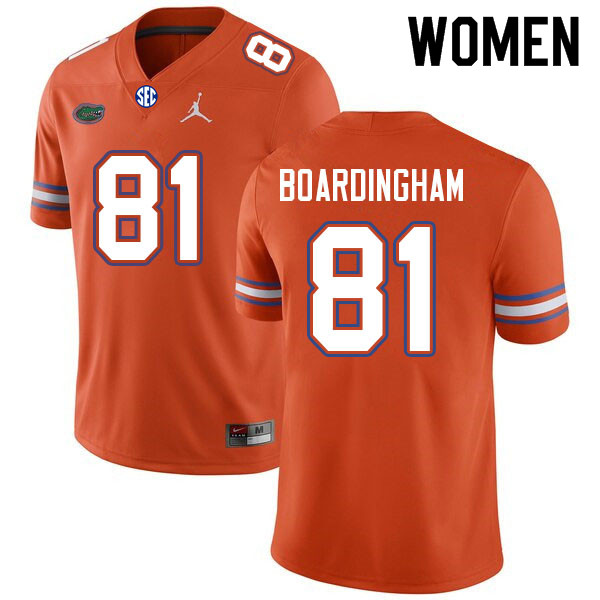 Women #81 Arlis Boardingham Florida Gators College Football Jerseys Sale-Orange